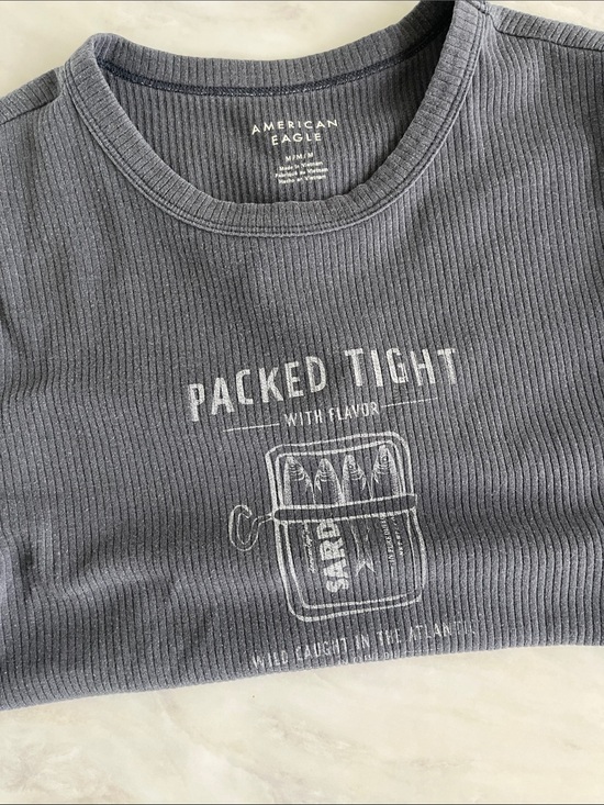 American Eagle Outfitters Tops - American Eagle Ribbed Graphic Tee M